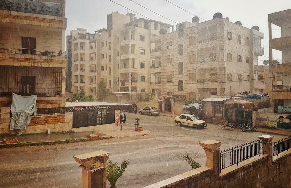 Die Ruhe vor dem Sturm? Straßenszene in Idlib vom Wochenende