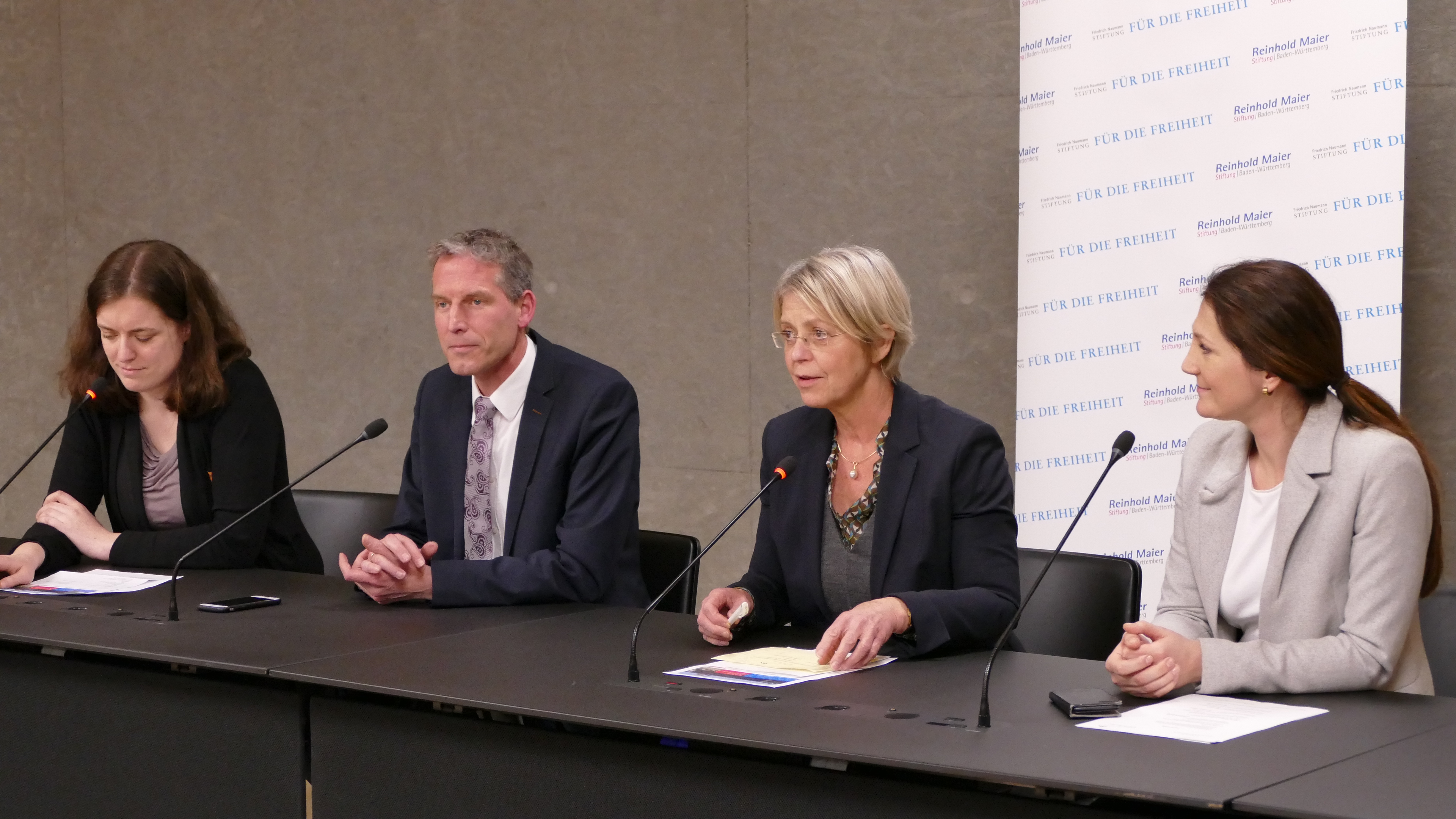 Gabriele Reich-Gutjahr, Jochen Haußmann, Dajana Pfaf und Carolin Holzmüller