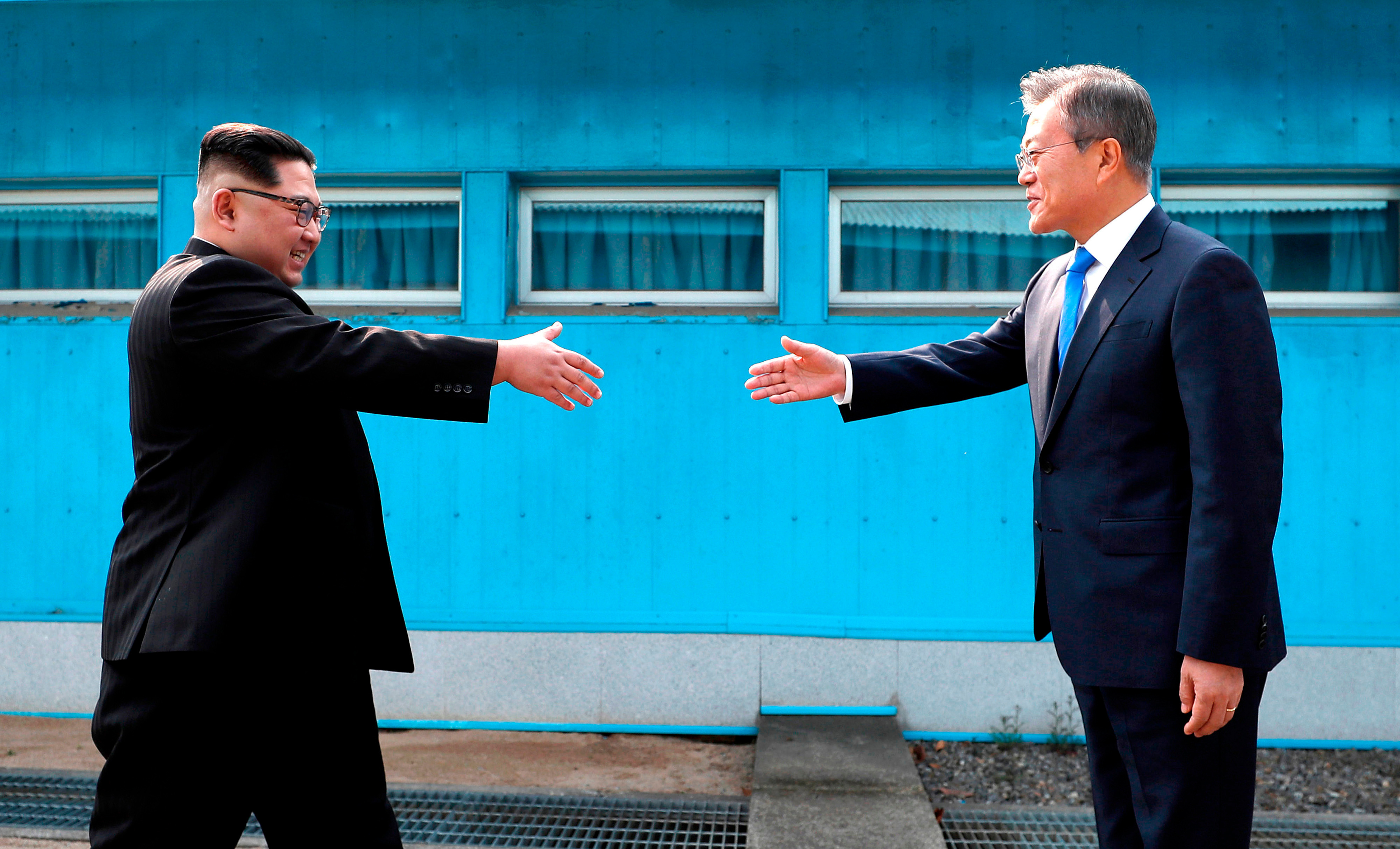 Kim Jong-un und Moon Jae-in 