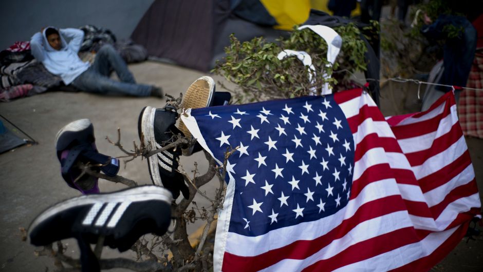 Miembro caravana migrante
