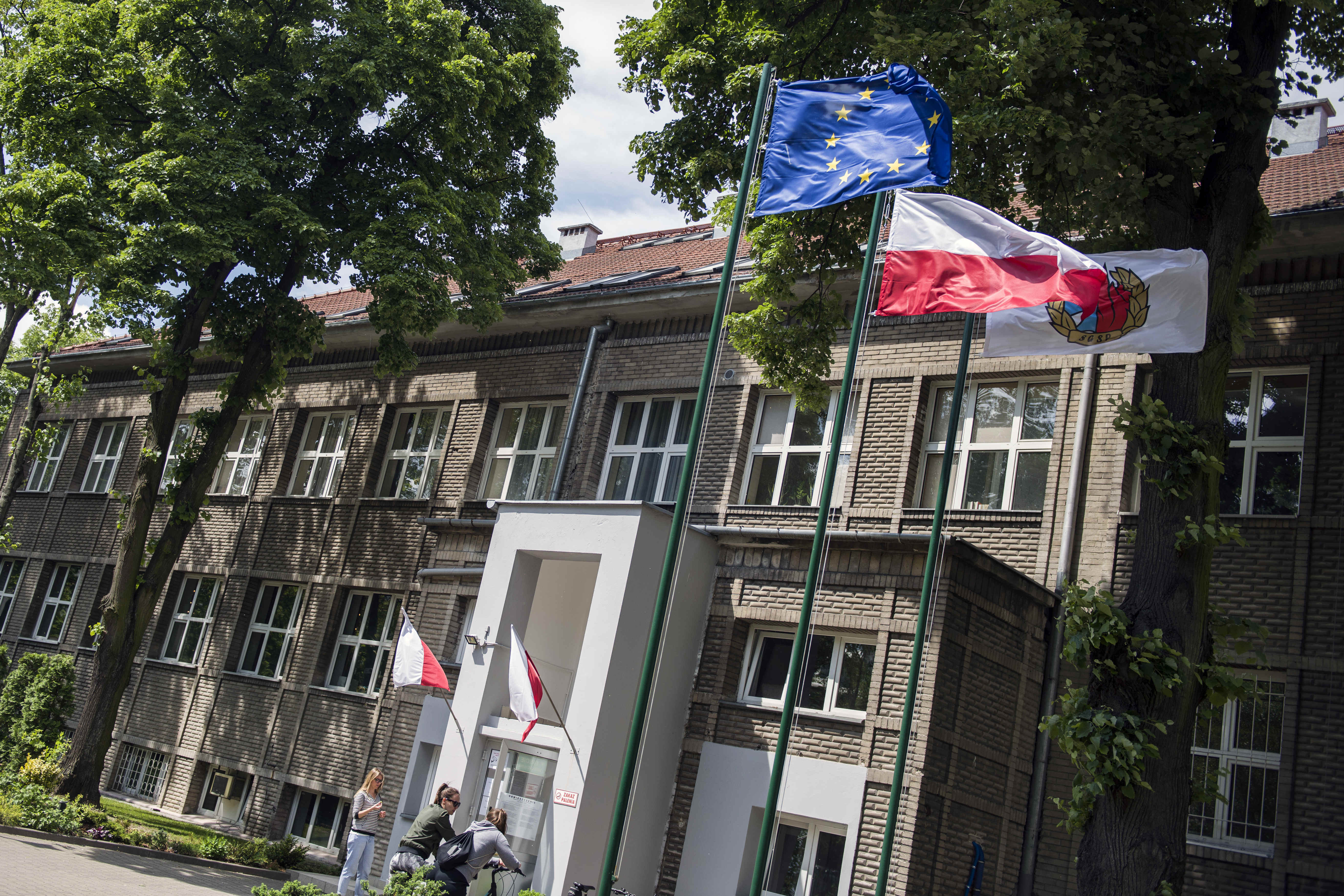 Ein Wahllokal der Europawahl in Warschau.