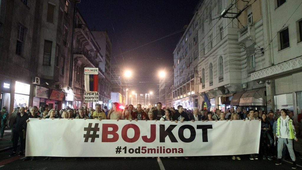 1 von 5 Millionen, Proteste Belgrad Serbien  