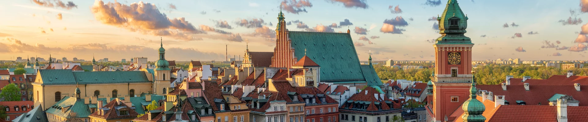 From Poland With Love Banner - Warsaw Skyline