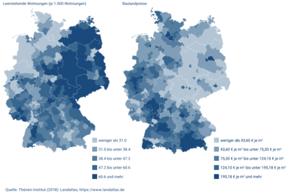 Hohe Preise und Wohnraummangel sind nicht überall in Deutschland ein Problem