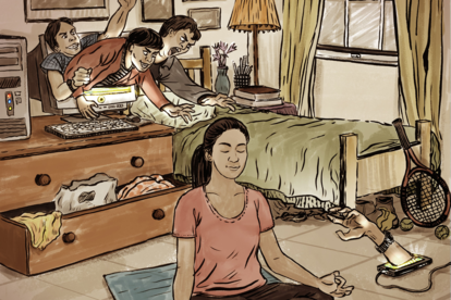 Illustration auf dem Menschenrechtsbericht