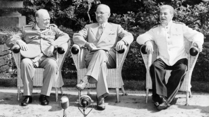 Churchill, Truman und Stalin bei der Potsdamer Konferenz