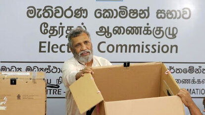 Chairman of Election Commission during a press briefing before the election