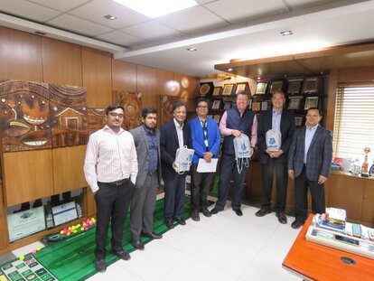 FNF team visiting the office of Mr. Sabur Khan, Chairman of Daffodil International University (DIU)