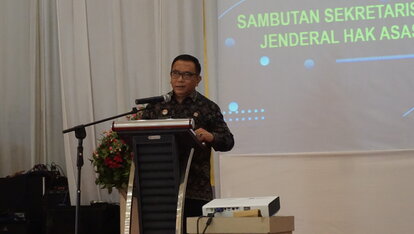Sekertaris Direktorat Jenderal HAM, Bambang Iriana Djajaatmadja