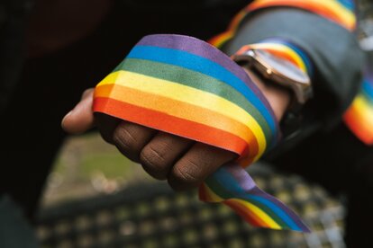 Pride Flag Hand