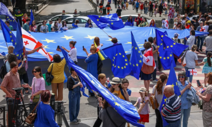 Georgia Flag Day, EU flags