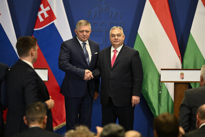 Der slowakische Premierminister Robert Fico und der ungarische Premierminister Viktor Orban