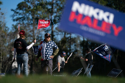 Trump supporters against Nikki Haley South Carolina