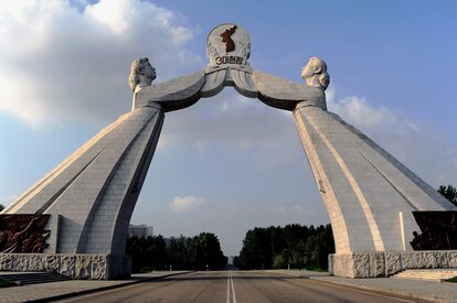 Denkmal für die Wiedervereinigung in der nordkoreanischen Hauptstadt Pjöngjang.