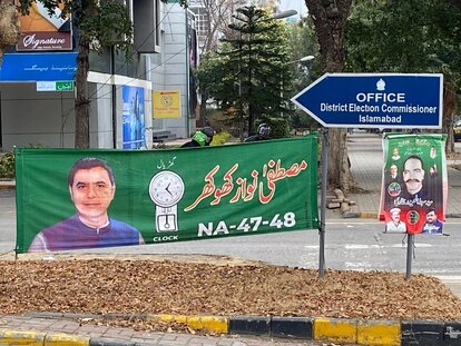 Wahlplakat in Pakistan