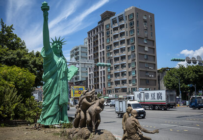 Replica of the Statue of Liberty in Taipei,