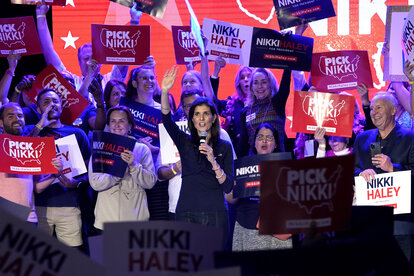 Republikanische Präsidentschaftskandidatin und ehemalige UN-Botschafterin Nikki Haley