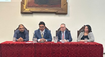 Paulo Guerra, Lucas Carlos Lima, Dr. Hans-Dieter Holtzmann y Aurea Carvalho