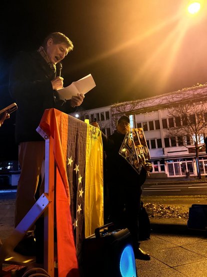 Karl-Heinz Paqué durante su discurso.