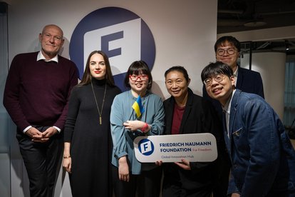 Mrs. Matviichuk and Friedrich Naumann Foundation for Freedom Taiwan Office Team.