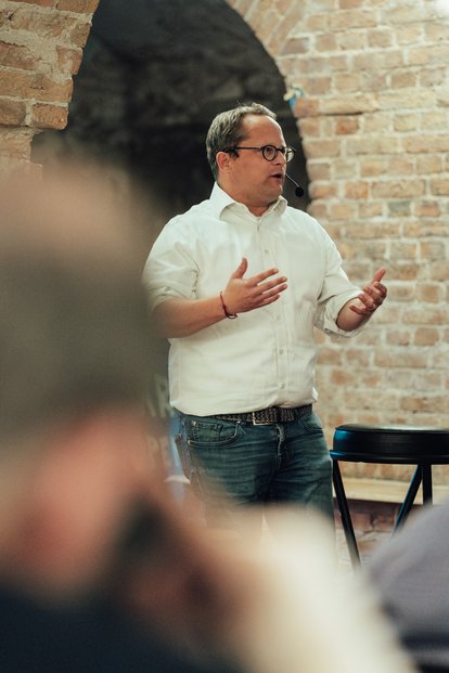 Christoph J. Stresing auf dem Panel der Veranstaltung