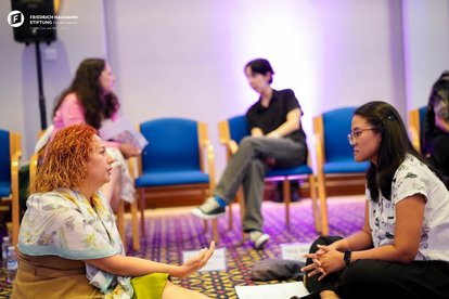 Anthea Haryoko (right) as one of the participants at “The Power of Networks” seminar @FNF Middle East and North Africa, July, 2026