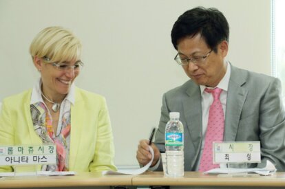 Visit of Anita Maaß, the mayor of Lommatzsch