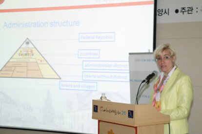 Visit of Anita Maaß, the mayor of Lommatzsch