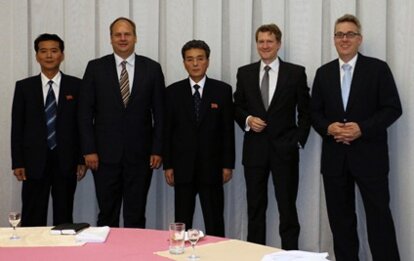 In Pyongyang with Deputy Mayor of Dresden