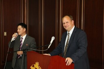 In Pyongyang with Deputy Mayor of Dresden
