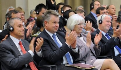 High-ranking guests in the Berlin-Brandenburg Academy of Sciences