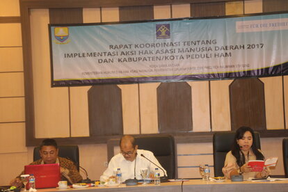 Rapat Koordinasi RANHAM 2017, Kabupaten Kota Peduli Ham, Hak Asasi Manusia, Pemenuhan Ham,