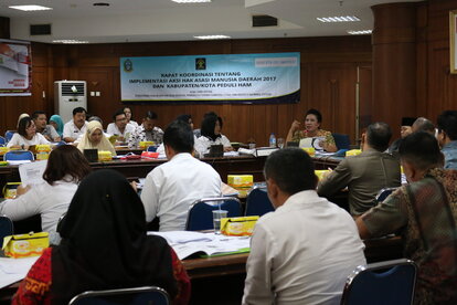 Rapat Koordinasi RANHAM 2017, Kabupaten Kota Peduli Ham, Hak Asasi Manusia, Pemenuhan Ham,