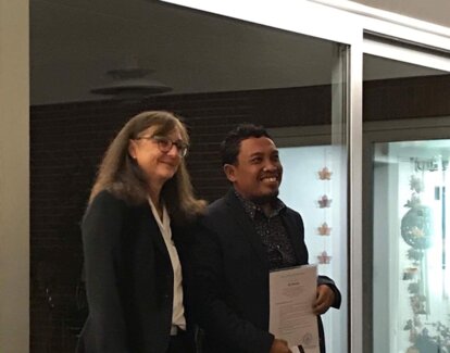 Bersama dengan Direktur IAF, Bettina Solinger