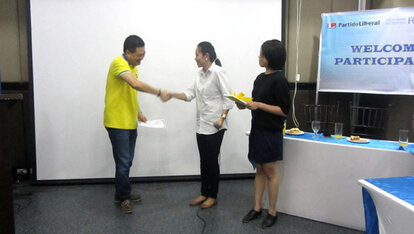 Atty. Erin Tanada with Rache Gillego and Pauline Sanchez