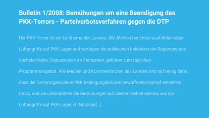 Vor 10 Jahren im Türkei Bulletin