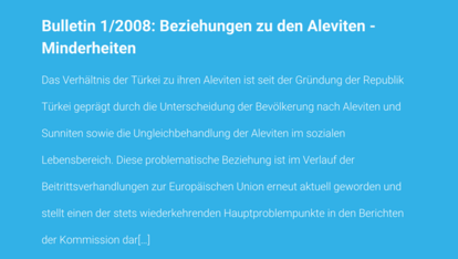 Vor 10 Jahren im Türkei Bulletin