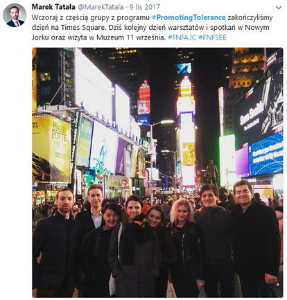Marek Tatala Tweets about Promoting Tolerance Programme 5