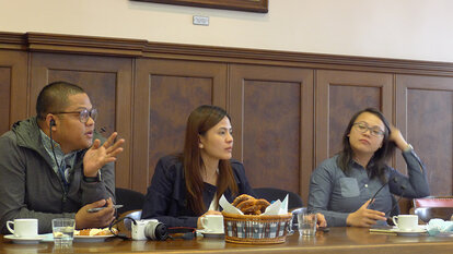 Naga City Councilor Ray-An Rentoy (far left)