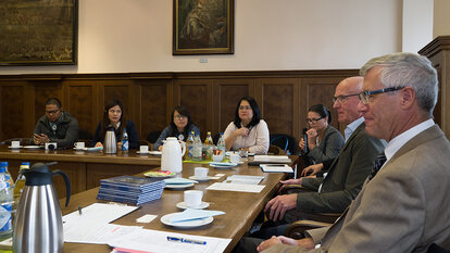 The delegates meet with City Officials in Gundelfingen