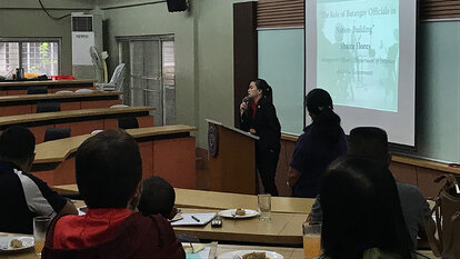 Ms. Shaira Flores from the Department of Interior and Local Governance (DILG)