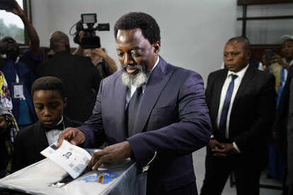 Joseph Kabila bei der Wahl am 30. Dezember 2018