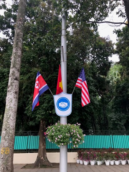 Dekoration anlässlich des DPRK-USA Summit in Hanoi