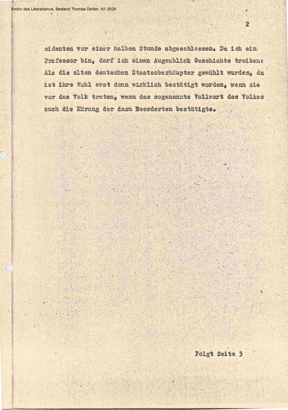Ansprache von Theodor Heuss auf dem Bonner Marktplatz, Seite 2