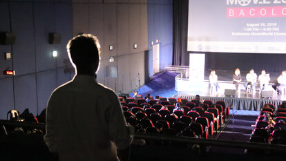 Interaction between the panel and audience took place