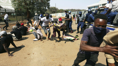 Menschenrechte Simbabwe Protest