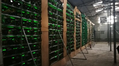 Eine chinesische Bitcoin Mine