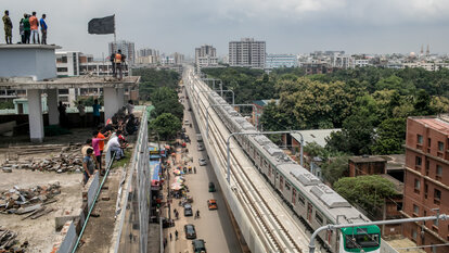 In Dhaka, Bangladesh the test run of the country's first metro rail train has begun. The metro will become operational in 2022.