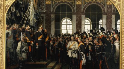 18. Januar 1871: König Wilhelm I. von Preußen wird im Spiegelsaal des Schlosses von Versailles zum Deutschen Kaiser ausgerufen. 