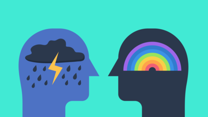 Mental health (storm and rainbow)